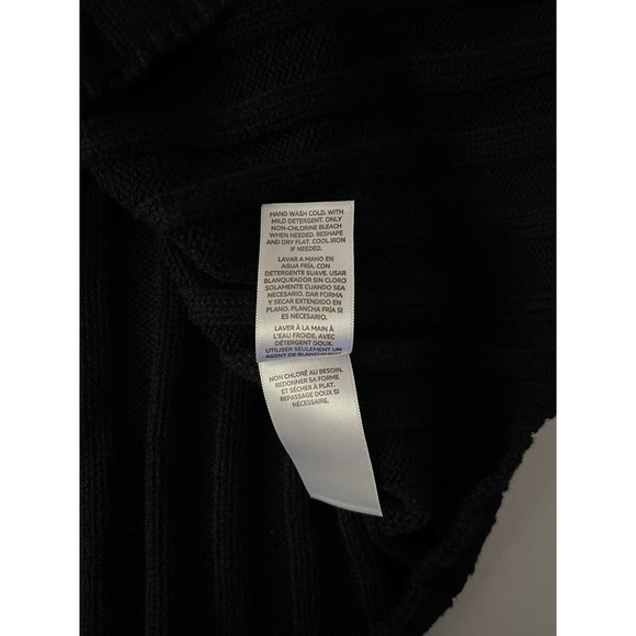 Bop Basics Wide Rib Mock Neck Sweater in Black Size S - Picture 7 of 9